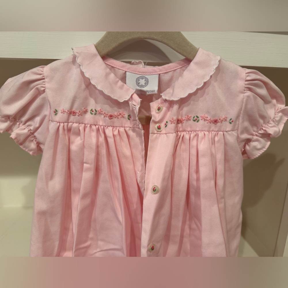 Pink Embroidered Baby Dress